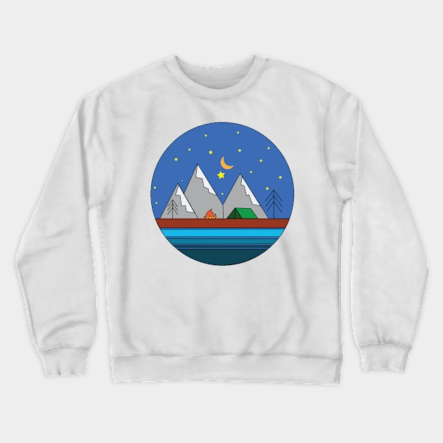 Camping Crewneck Sweatshirt by DickinsonDesign